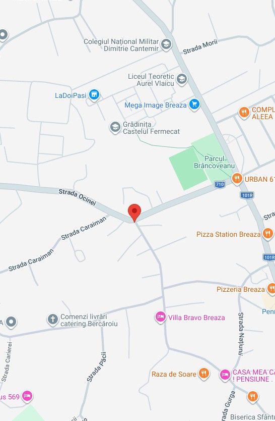 Harta cu locația Aquajet Breaza - Strada Erou Colonel Doctor Popovici 49, Breaza de Jos, Prahova